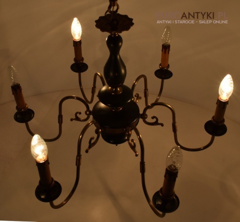 Żyrandol Empire salonowa lampa wisząca empir do dwroku pałacyku zabytek
