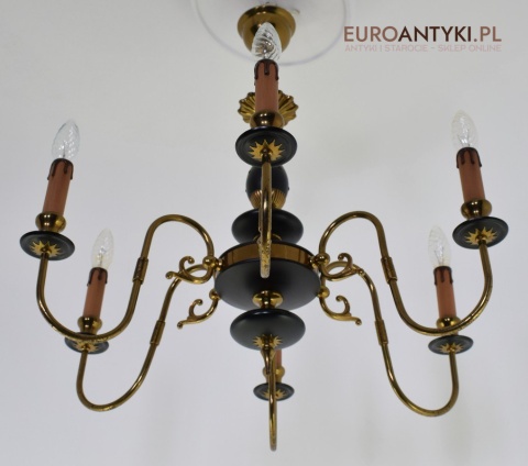 Żyrandol Empire salonowa lampa wisząca empir do dwroku pałacyku zabytek