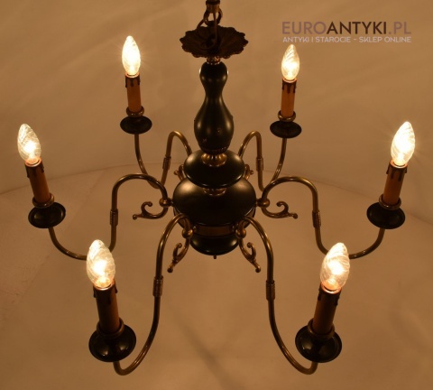 Żyrandol Empire salonowa lampa wisząca empir do dwroku pałacyku zabytek