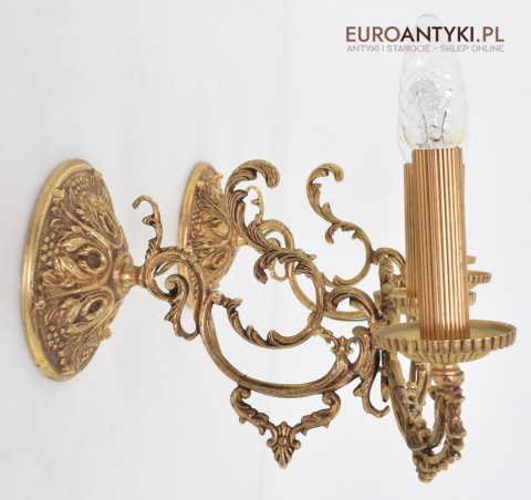 2 Renesansowe kinkiety dekoracyjne do dworku pałacyku lampy ścienne antyki