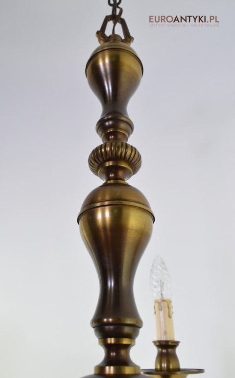Antyk ekskluzywny żyrandol salonowy z brązu lampa wisząca vintage retro