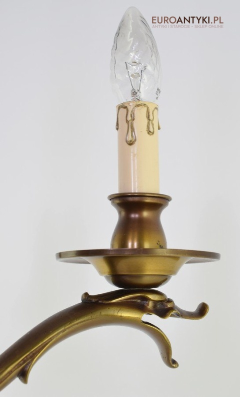 Antyk ekskluzywny żyrandol salonowy z brązu lampa wisząca vintage retro