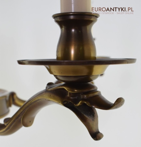 Antyk ekskluzywny żyrandol salonowy z brązu lampa wisząca vintage retro