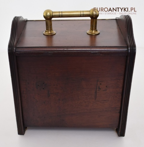 Antyk zabytkowa węglarka kuferek skrzyneczka na węgiel muzealna unikatowa