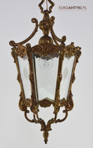 Barokowy zwis lampa wisząca barokowa lampka rokoko do zamku dworku antyki