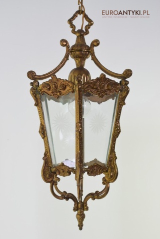 Barokowy zwis lampa wisząca barokowa lampka rokoko do zamku dworku antyki