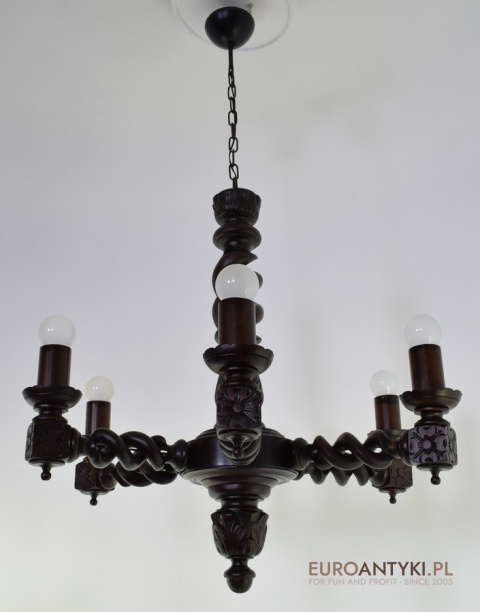 Antyk eklektyczny żyrandol dworski z lat 1900 arcydzieło chandelier muzealny