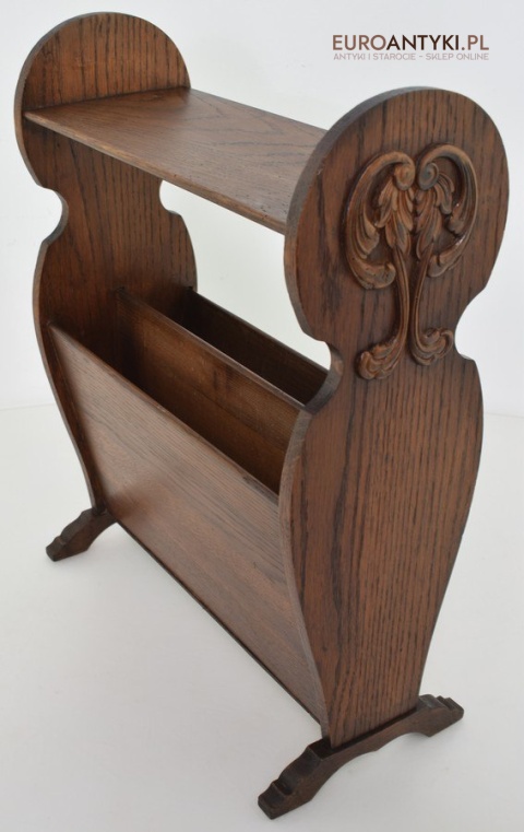 Gazetnik drewniany stojak na gazety pilota TV i kawe