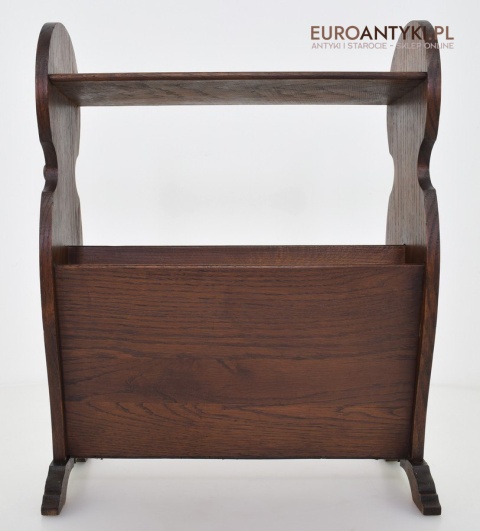 Gazetnik drewniany stojak na gazety pilota TV i kawe