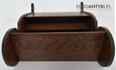 Gazetnik drewniany stojak na gazety pilota TV i kawe