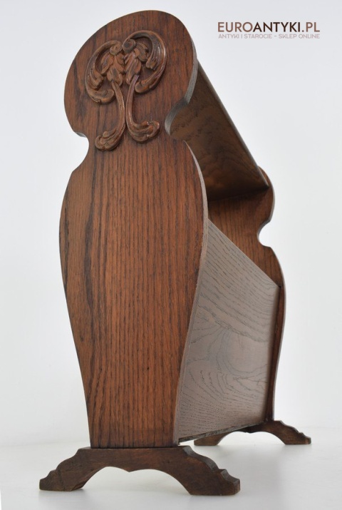 Gazetnik drewniany stojak na gazety pilota TV i kawe