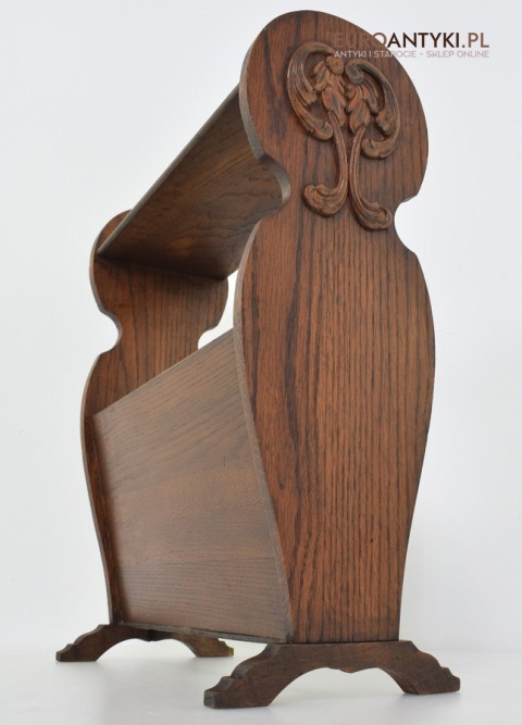 Gazetnik drewniany stojak na gazety pilota TV i kawe