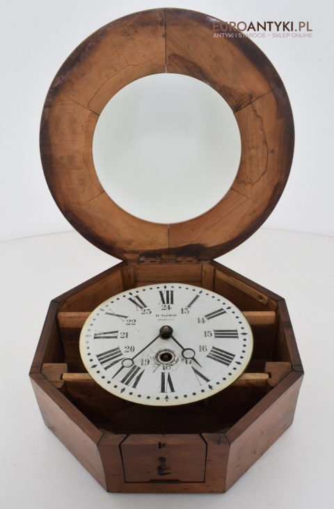 Muzealny zegar dworcowy z lat 1870 BRUXELLES Vandeplancke Tordoir slave clock antyk