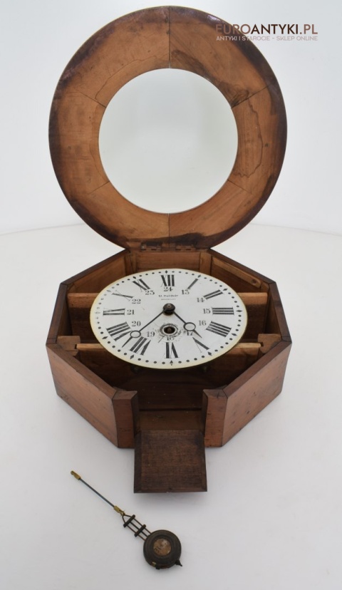 Muzealny zegar dworcowy z lat 1870 BRUXELLES Vandeplancke Tordoir slave clock antyk