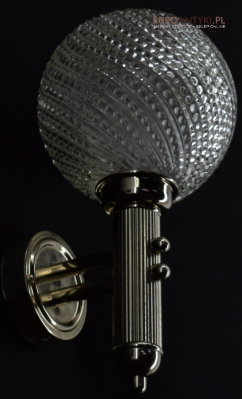 Retro srebrne kinkiety łazienkowe lampki do lazienki vintage lampy art deco