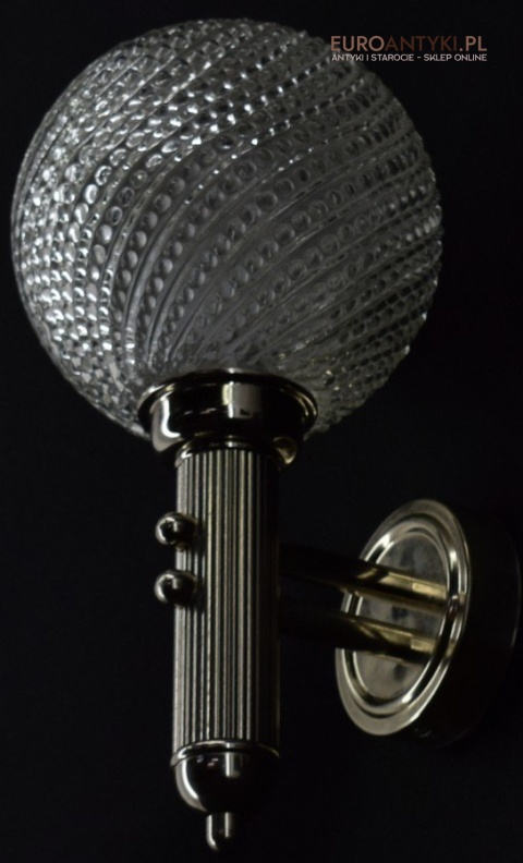 Retro srebrne kinkiety łazienkowe lampki do lazienki vintage lampy art deco