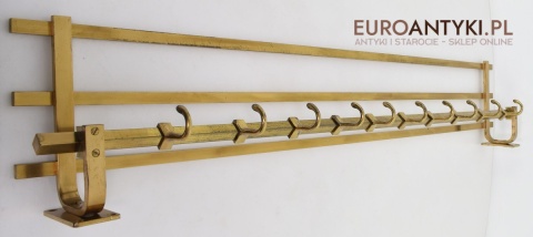 Wieszak bauhaus art deco wieszaki zabytkowe mosiężne stylowa garderoba