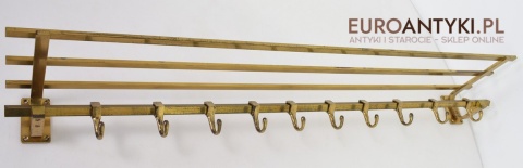 Wieszak bauhaus art deco wieszaki zabytkowe mosiężne stylowa garderoba