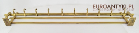 Wieszak bauhaus art deco wieszaki zabytkowe mosiężne stylowa garderoba