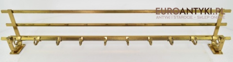 Wieszak bauhaus art deco wieszaki zabytkowe mosiężne stylowa garderoba