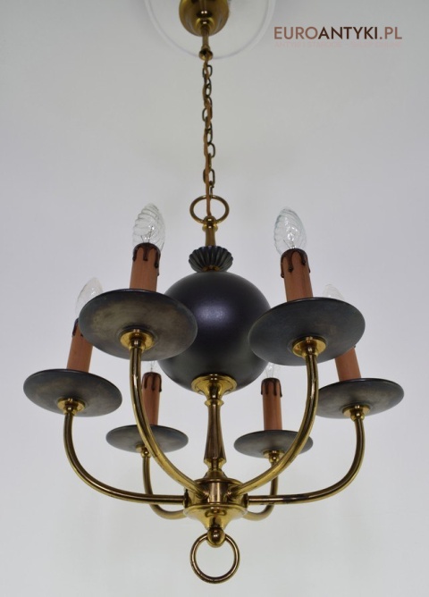 Zwis sufitowy empire lampa mała wisząca do ganku holu lampka do wysokiego korytarza antyki