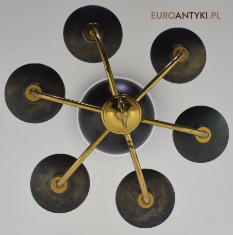 Zwis sufitowy empire lampa mała wisząca do ganku holu lampka do wysokiego korytarza antyki