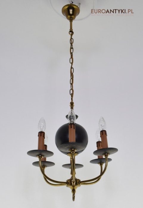 Zwis sufitowy empire lampa mała wisząca do ganku holu lampka do wysokiego korytarza antyki