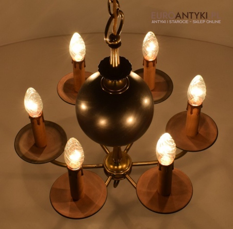 Zwis sufitowy empire lampa mała wisząca do ganku holu lampka do wysokiego korytarza antyki