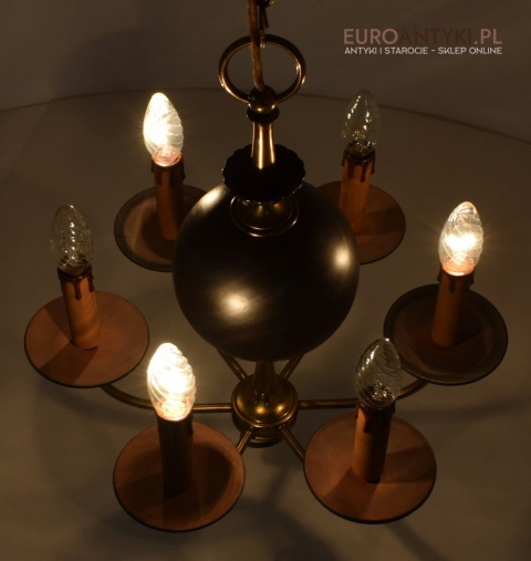 Zwis sufitowy empire lampa mała wisząca do ganku holu lampka do wysokiego korytarza antyki