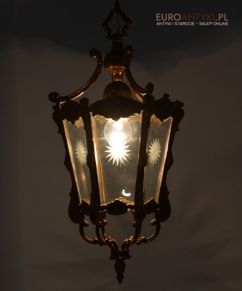 Barokowy zwis lampa wisząca barokowa lampka rokoko do zamku dworku antyki