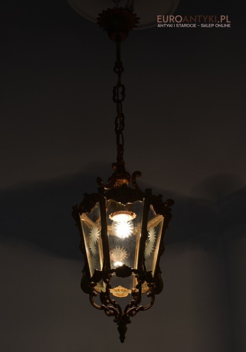 Barokowy zwis lampa wisząca barokowa lampka rokoko do zamku dworku antyki