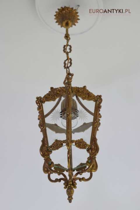 Barokowy zwis lampa wisząca barokowa lampka rokoko do zamku dworku antyki