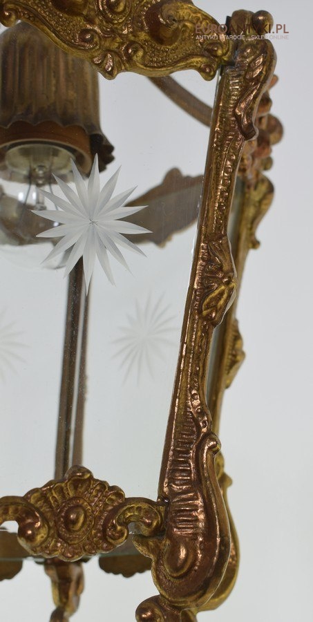 Barokowy zwis lampa wisząca barokowa lampka rokoko do zamku dworku antyki