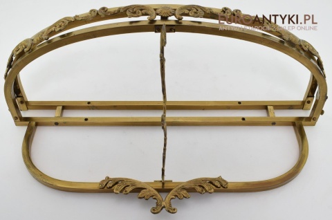 Bogato zdobiona włoska konsola mosiężna barokowa antyczna do pałacu