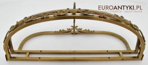 Bogato zdobiona włoska konsola mosiężna barokowa antyczna do pałacu