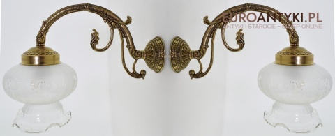 Antyki ekskluzywne nad biurko kinkiety do pałacowego saloniku lampy ścienne