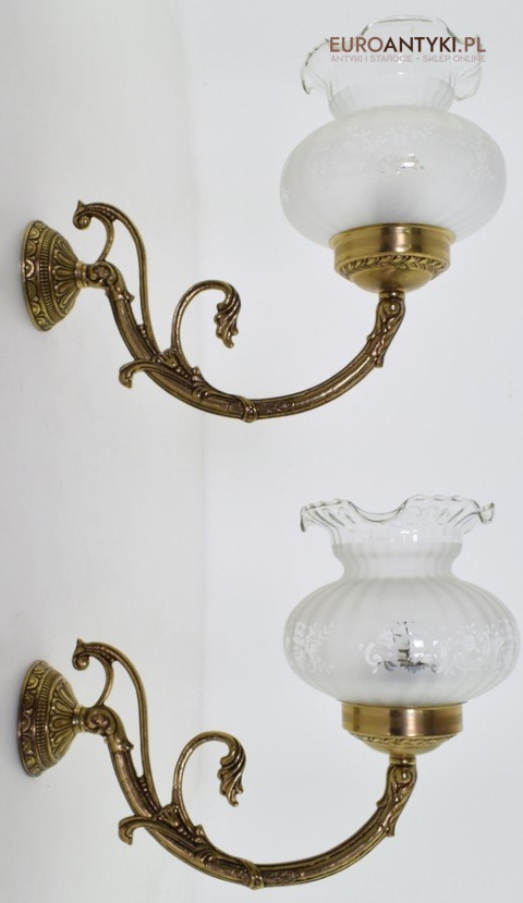 Antyki ekskluzywne nad biurko kinkiety do pałacowego saloniku lampy ścienne