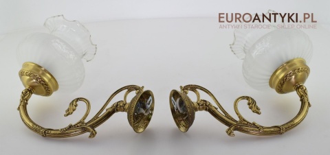 Antyki ekskluzywne nad biurko kinkiety do pałacowego saloniku lampy ścienne