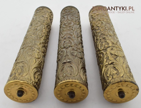 Francuski mosiężny zegar z dużym wahadłem antyk do pałacyku dworku