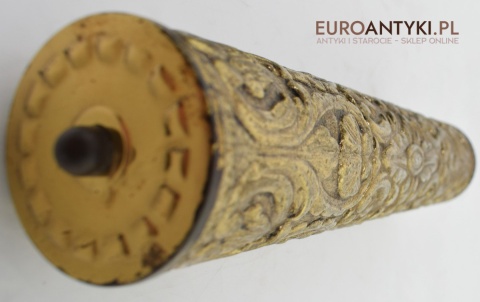 Francuski mosiężny zegar z dużym wahadłem antyk do pałacyku dworku