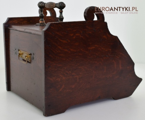 Muzealna węglarka antyk naczynie starodawny pojemnik na węgiel grunderzeit antique