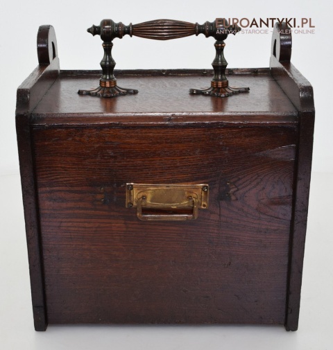 Muzealna węglarka antyk naczynie starodawny pojemnik na węgiel grunderzeit antique