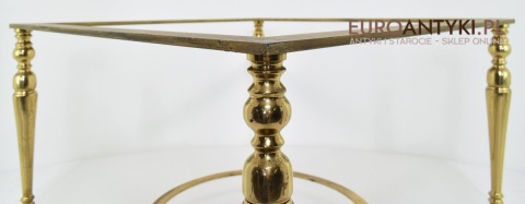 Antyk starodawny stoliczek mosiądz antyk mebelek vintage retro klimatyczny