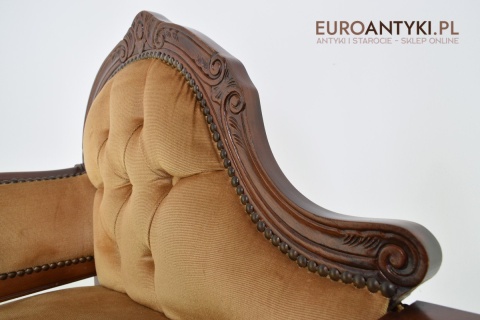 Szezlong stołeczek z szufladą siedzisko antyczne do ganku holu