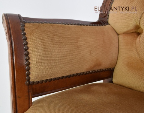 Szezlong stołeczek z szufladą siedzisko antyczne do ganku holu