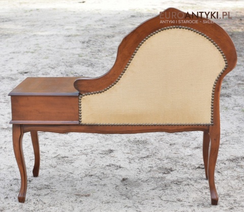 Szezlong stołeczek z szufladą siedzisko antyczne do ganku holu