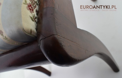 Wiktoriańskie krzesło antyczne meble oryginalne muzealne dworskie