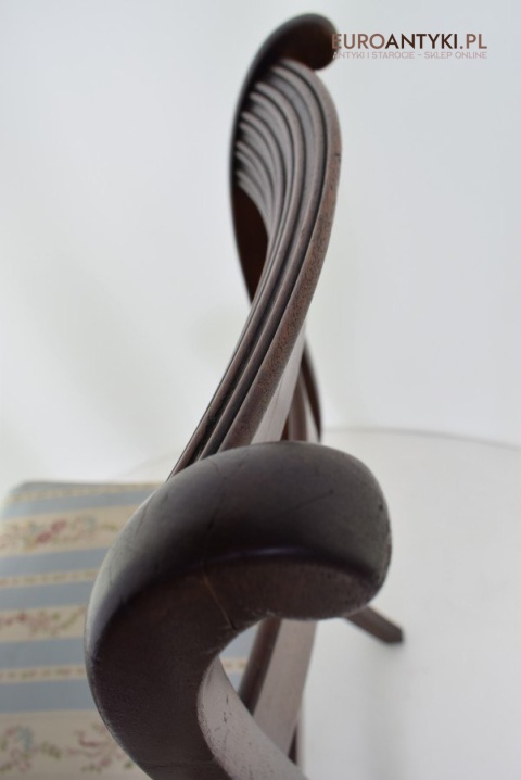 Wiktoriańskie krzesło antyczne meble oryginalne muzealne dworskie