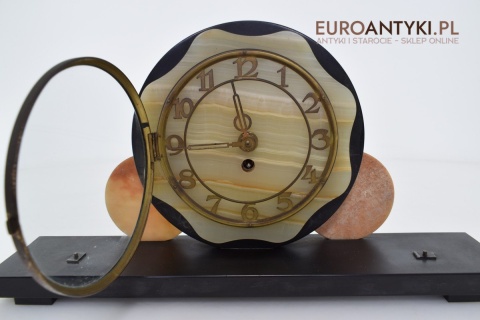 Zabytkowy zegar antyk marmurowy kominkowy na części dla zegarmistrza