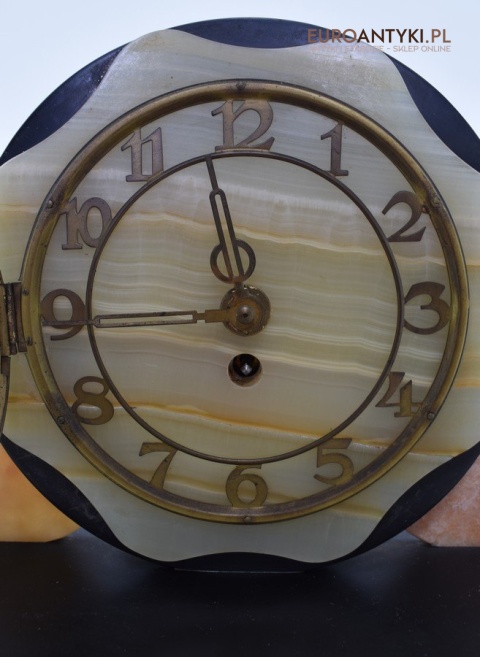 Zabytkowy zegar antyk marmurowy kominkowy na części dla zegarmistrza